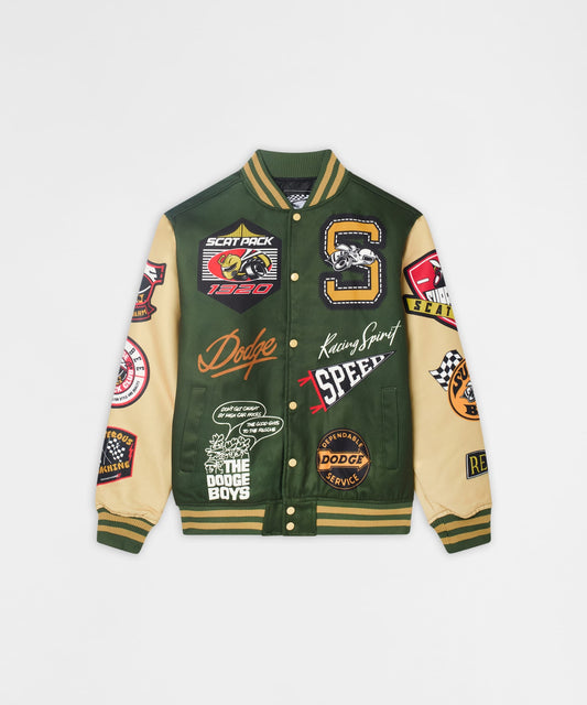 Dodge Scatpack Varsity Jacket - Green | Reason Clothing Trusted