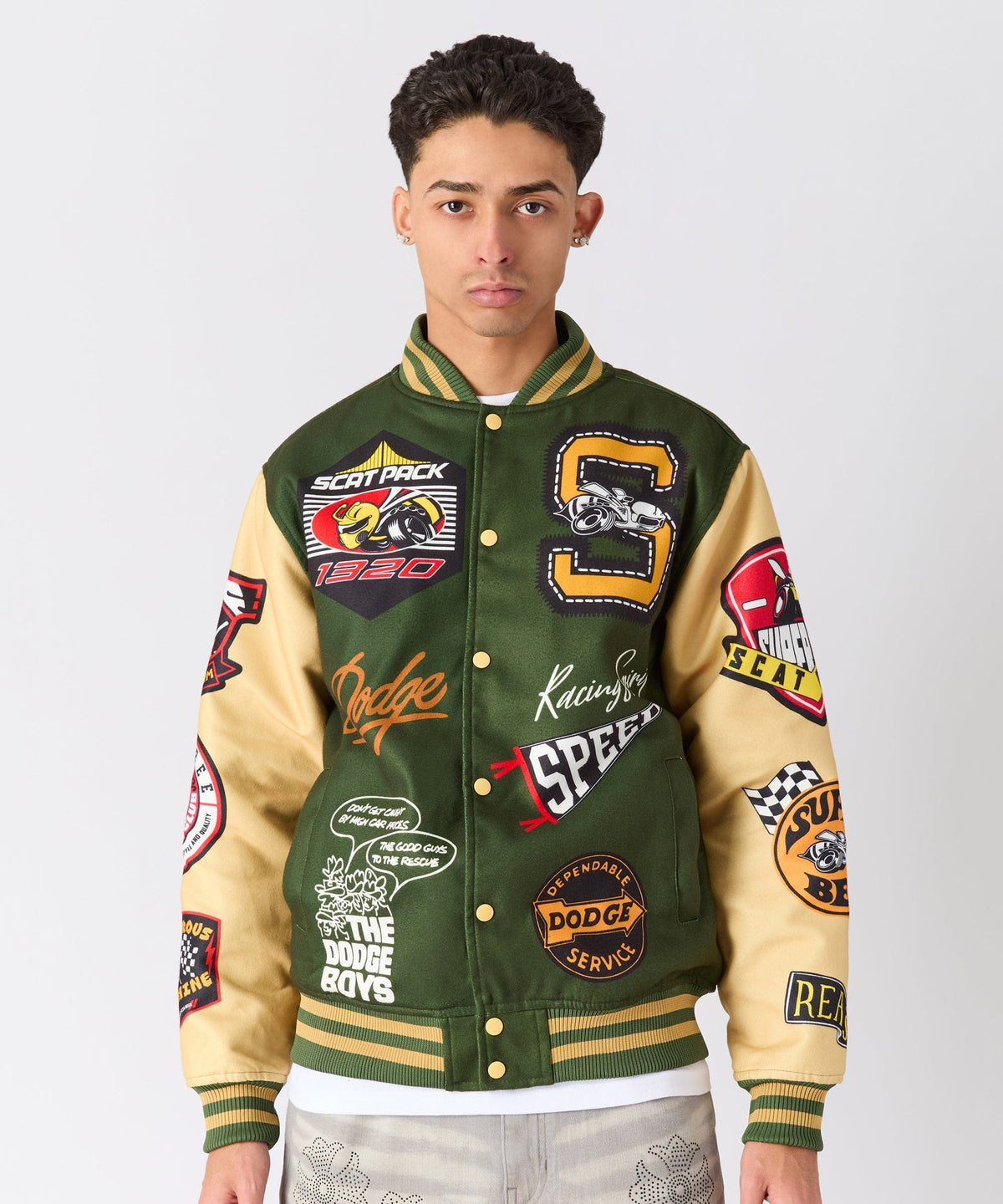 Dodge Scatpack Varsity Jacket - Green | Reason Clothing Trusted
