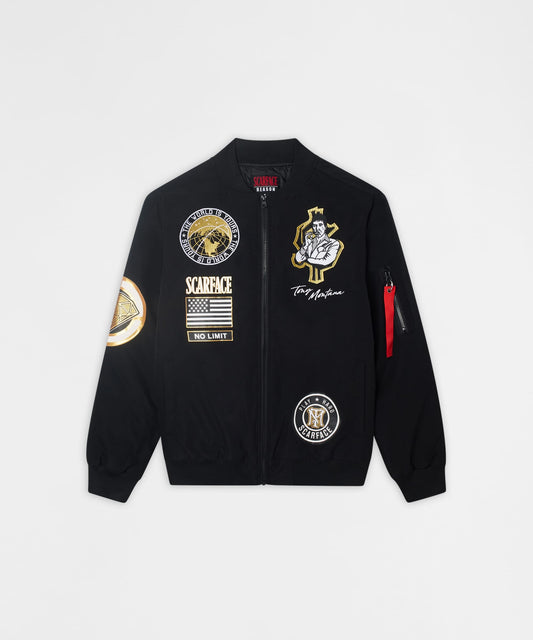 Scarface Bomber Jacket - Black | Reason Clothing Premium