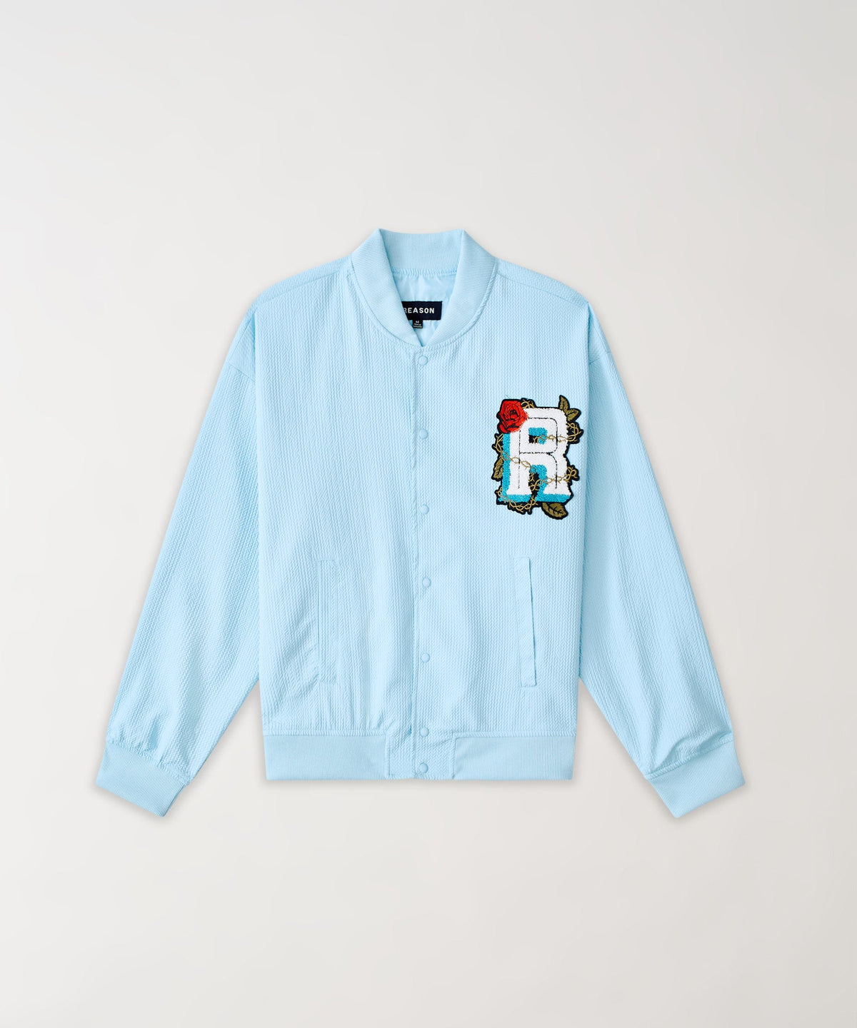 Coaches Chenille Jacket - Light Blue | Reason Clothing Deals