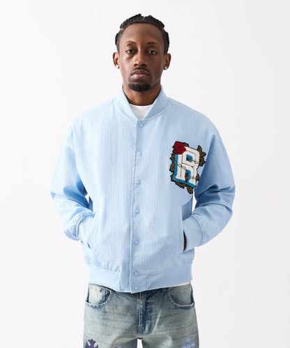 Coaches Chenille Jacket - Light Blue | Reason Clothing Deals