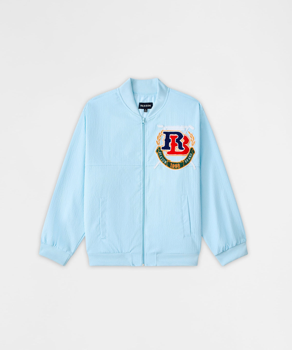 Coaches Chenille Jacket - Light Blue | Reason Clothing Best Seller