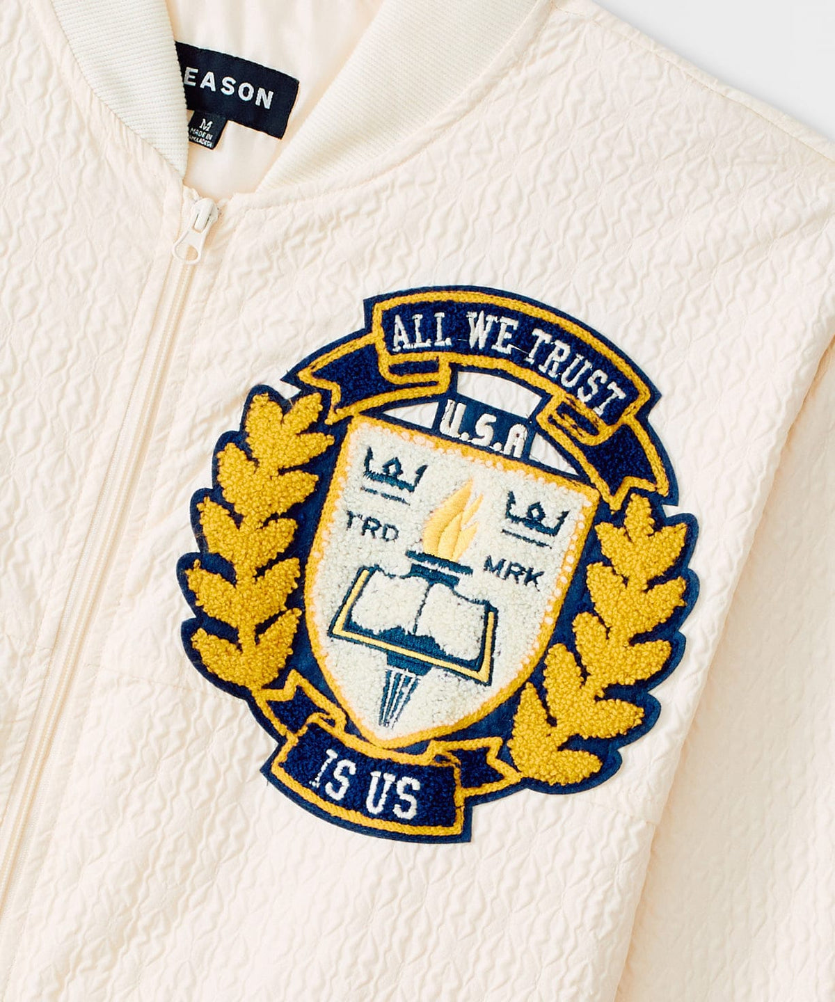 Coaches Chenille Jacket - Cream | Reason Clothing Classic