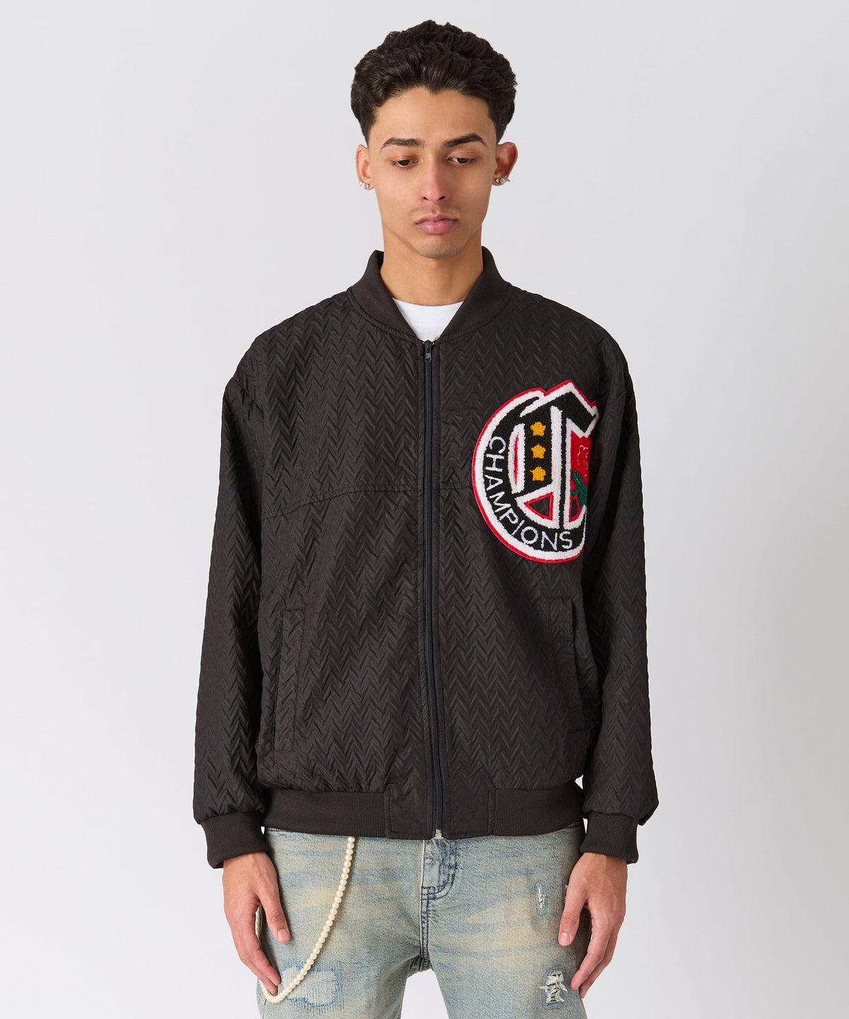 Coaches Chenille Jacket - Black | Reason Clothing Latest