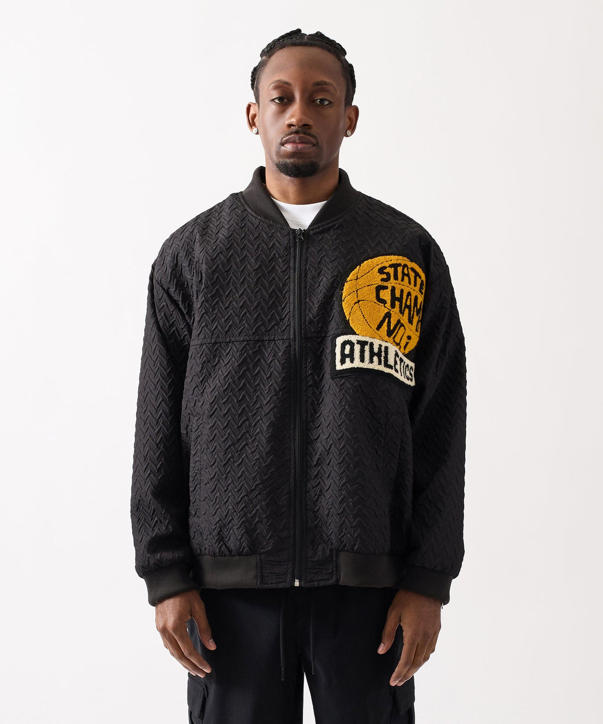 Coaches Chenille Jacket - Black | Reason Clothing Sale