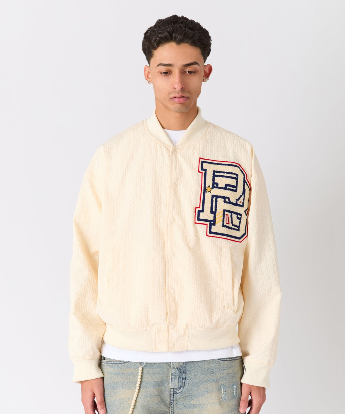 Coaches Chenille Jacket - White | Reason Clothing Essential