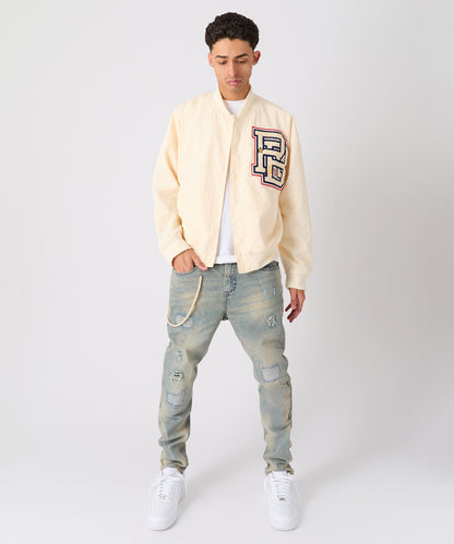 Coaches Chenille Jacket - White | Reason Clothing Essential
