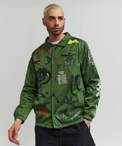 Gritty Coaches Jacket - Olive Greeen | Reason Clothing Classic
