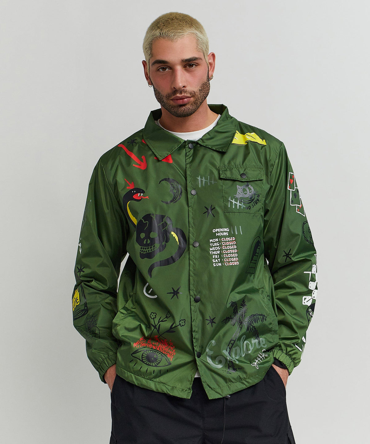 Gritty Coaches Jacket - Olive Greeen | Reason Clothing Classic