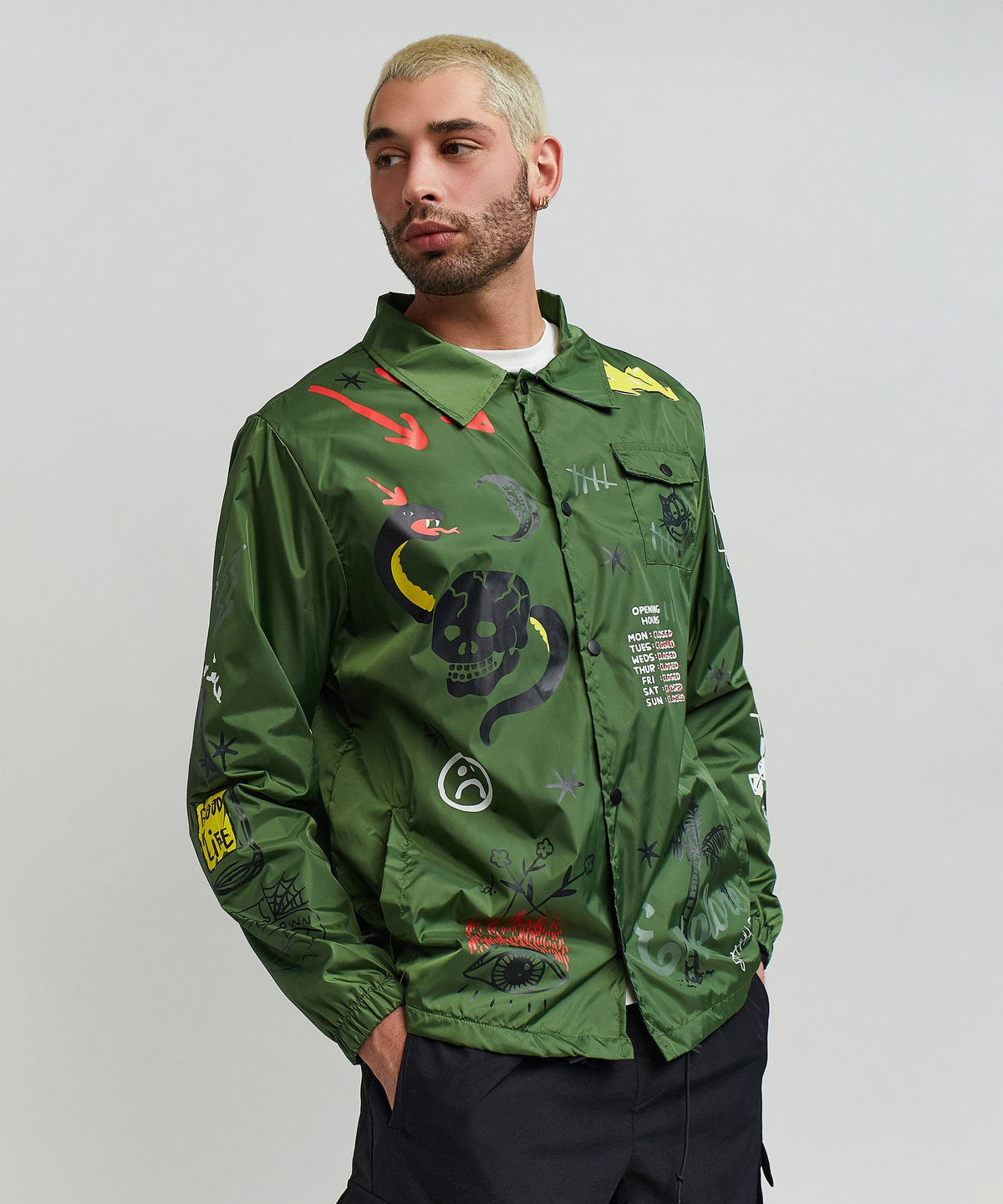 Gritty Coaches Jacket - Olive Greeen | Reason Clothing Classic