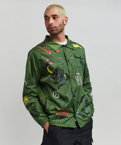 Gritty Coaches Jacket - Olive Greeen | Reason Clothing Classic