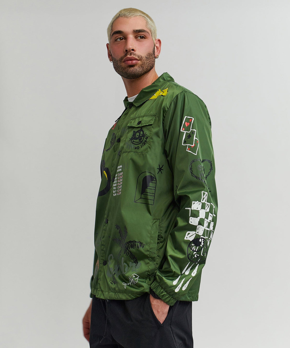 Gritty Coaches Jacket - Olive Greeen | Reason Clothing Classic