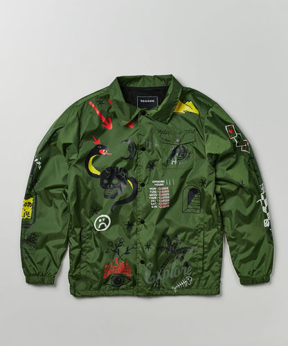 Gritty Coaches Jacket - Olive Greeen | Reason Clothing Classic