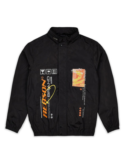 Flame Nylon Hidden Zip Hood Jacket | Reason Clothing Latest