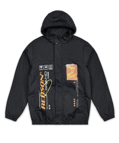 Flame Nylon Hidden Zip Hood Jacket | Reason Clothing Latest