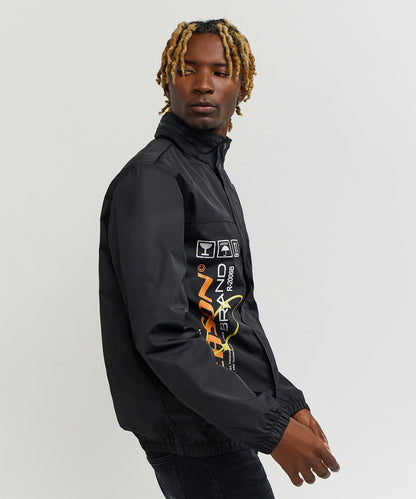Flame Nylon Hidden Zip Hood Jacket | Reason Clothing Latest