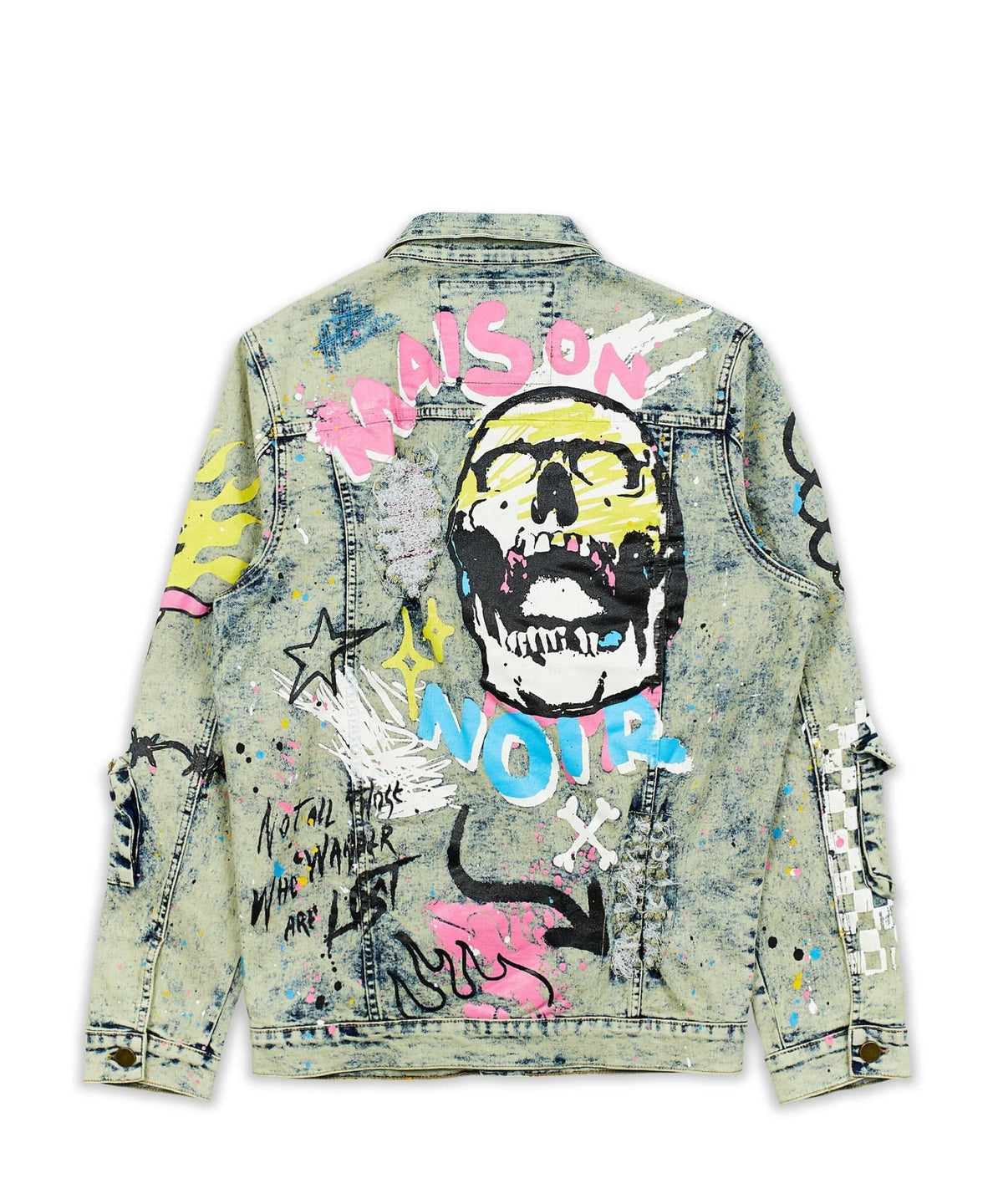 Skull Multi Patched Embroidery Denim Jacket | Reason Clothing Sale