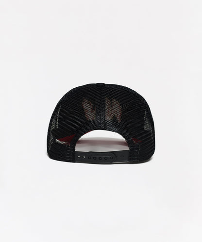 NY Graphic Trucker Hat - Black/Red | Reason Clothing Essential