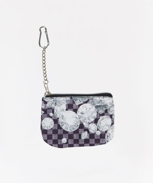 Diamond Checker Print Coin Pouch | Reason Clothing Latest