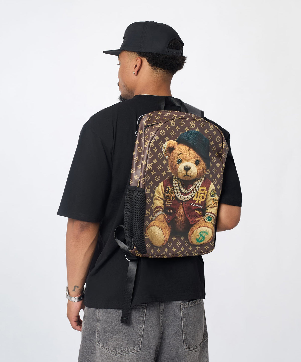 Dripped Teddy Backpack PU - Brown | Reason Clothing Latest