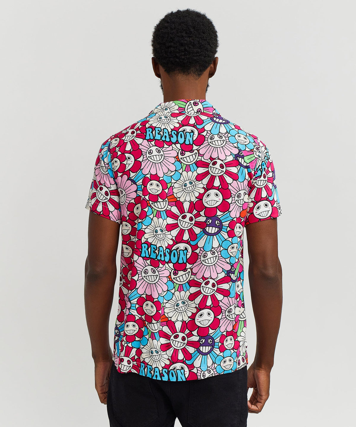 Sunflower Viscose Button-Down Short Sleeve Shirt - Multicolor | Reason Clothing Quality