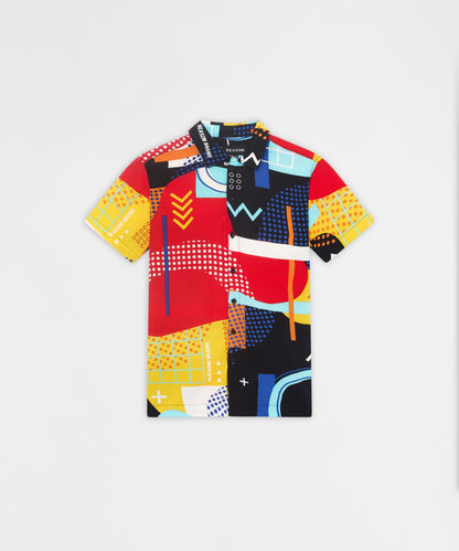Retro Grid Viscose Button-Down Short Sleeve Shirt | Reason Clothing Trusted
