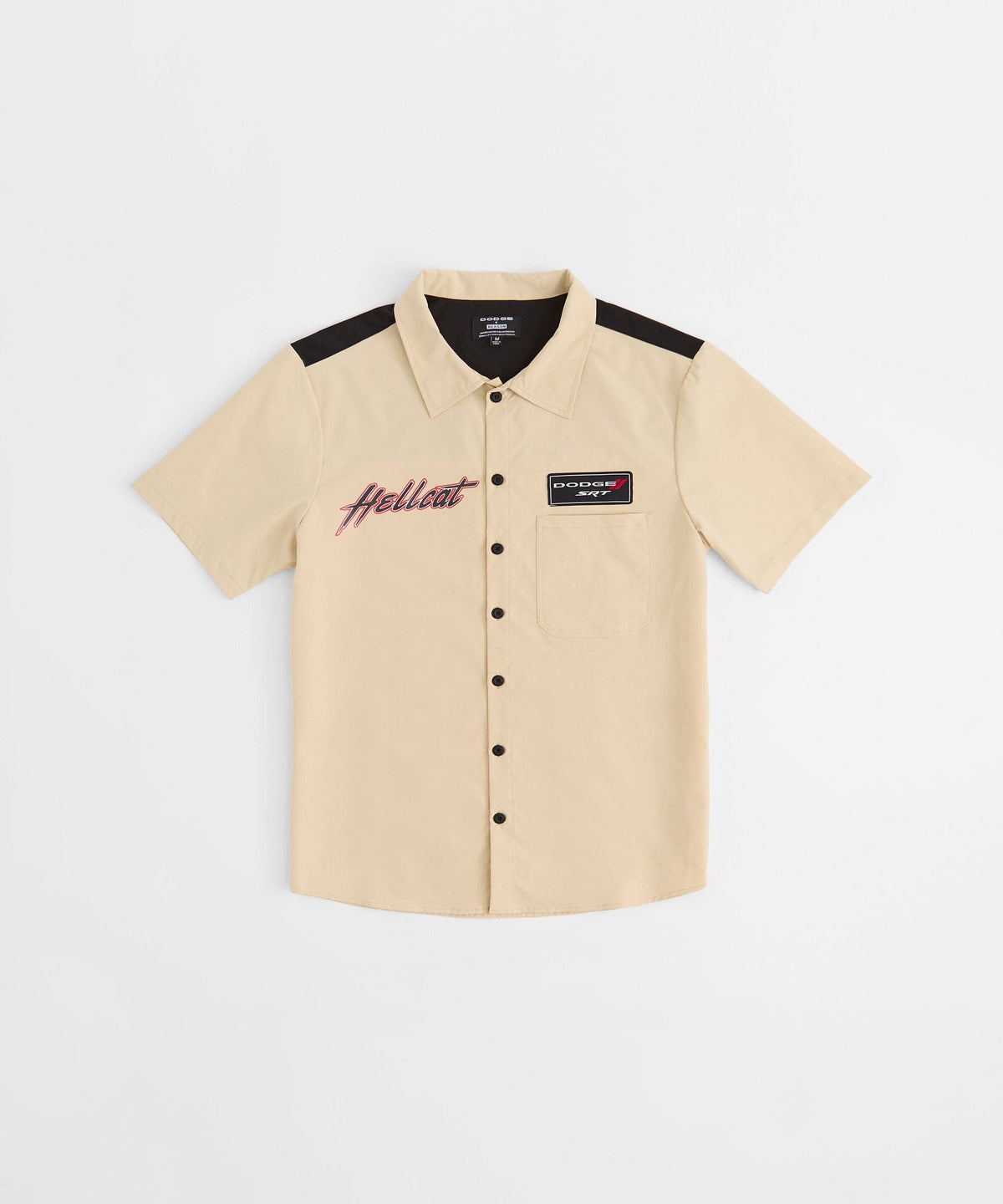 Dodge Hellcat Mechanics Button Down Shirt - Khaki | Reason Clothing Discount