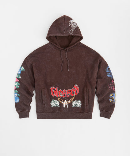 Blessed Washed Hoodie - Brown | Reason Clothing Essential