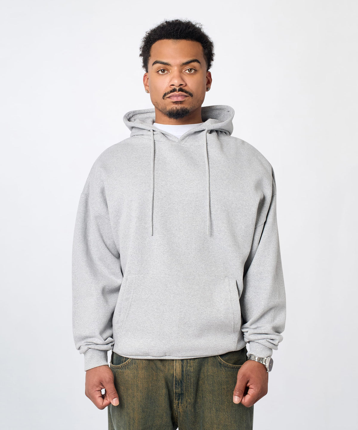 Essential Pull Over Boxy Fit Hoodie - Heather Grey | Reason Clothing Top Pick