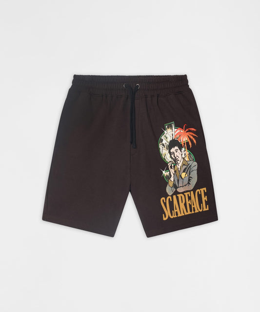 Scarface Chenille Patched Short - Black | Reason Clothing Exclusive