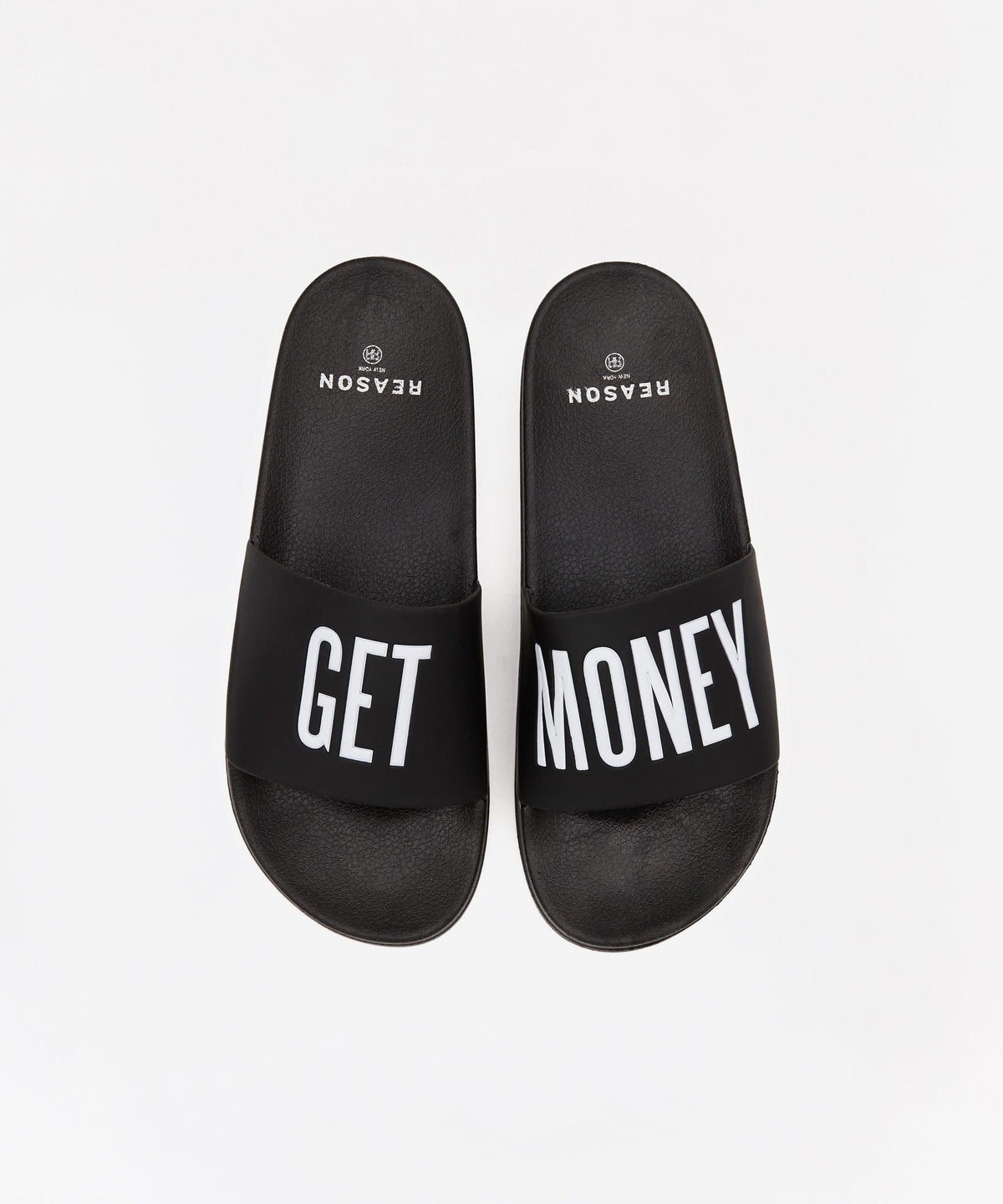 Get Money Black And White Logo Slides | Reason Clothing Signature