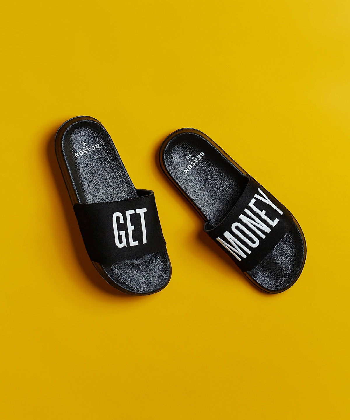Get Money Black And White Logo Slides | Reason Clothing Signature