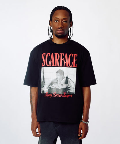 Scarface Money Power Respect Graphic Tee - Black | Reason Clothing New