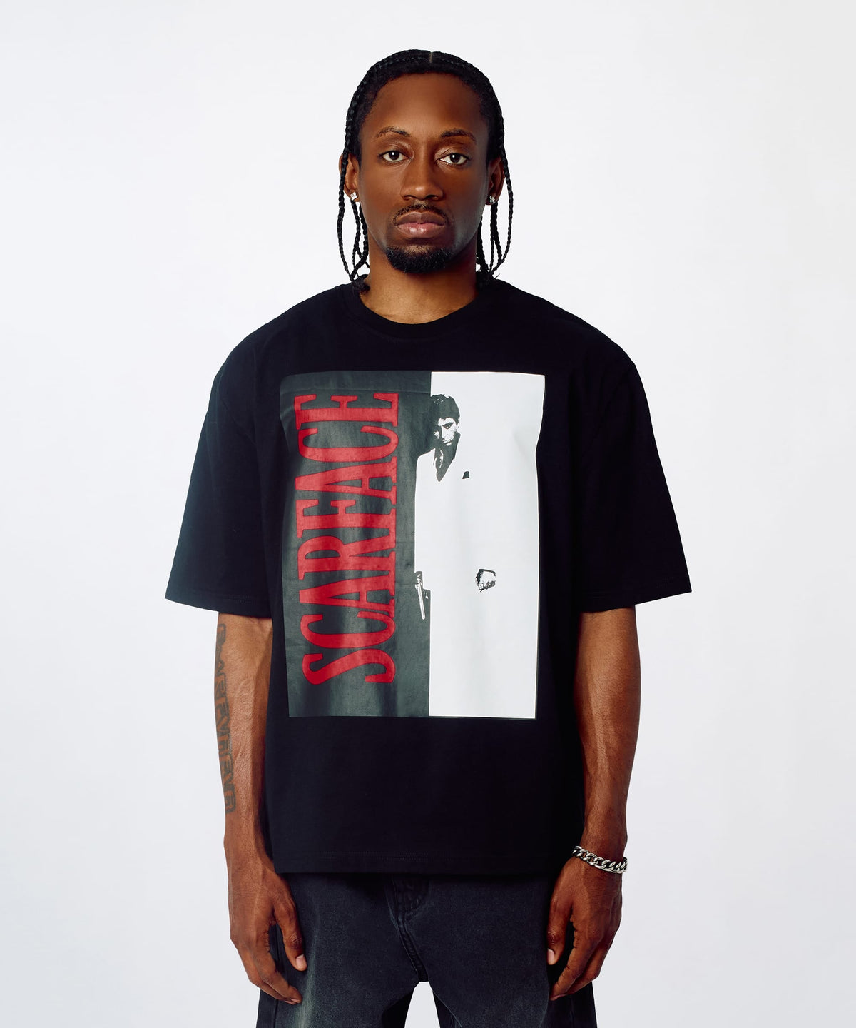 Scarface Split Graphic Tee - Black | Reason Clothing Great Value