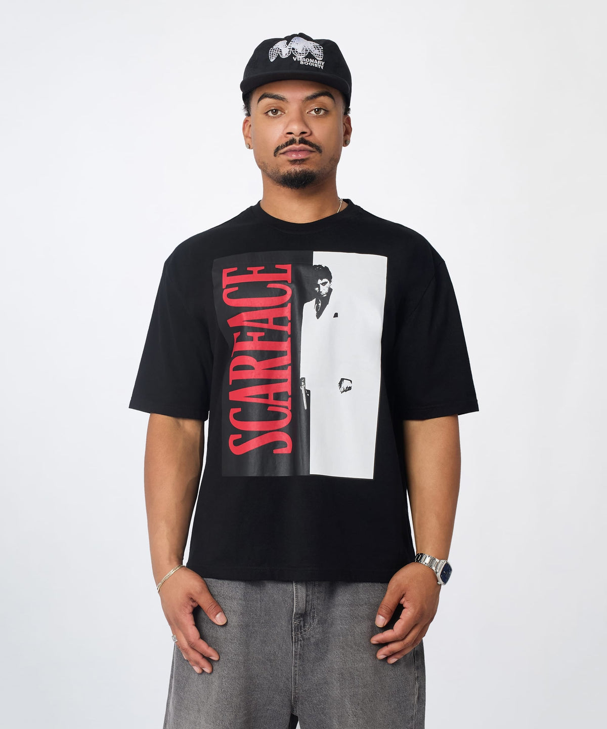 Scarface Split Graphic Tee - Black | Reason Clothing Great Value