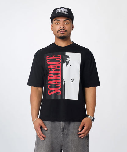 Scarface Split Graphic Tee - Black | Reason Clothing Great Value