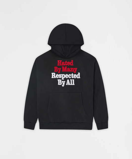 Hated By Many Chenille Hoodie - Black | Reason Clothing Everyday
