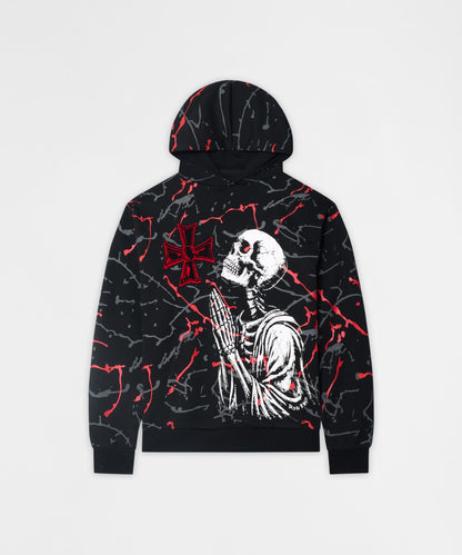 Lord Forgive Me Chenille Hoodie - Black | Reason Clothing Discount