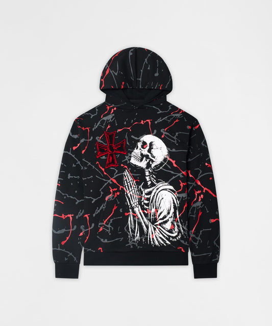 Lord Forgive Me Chenille Hoodie - Black | Reason Clothing Discount