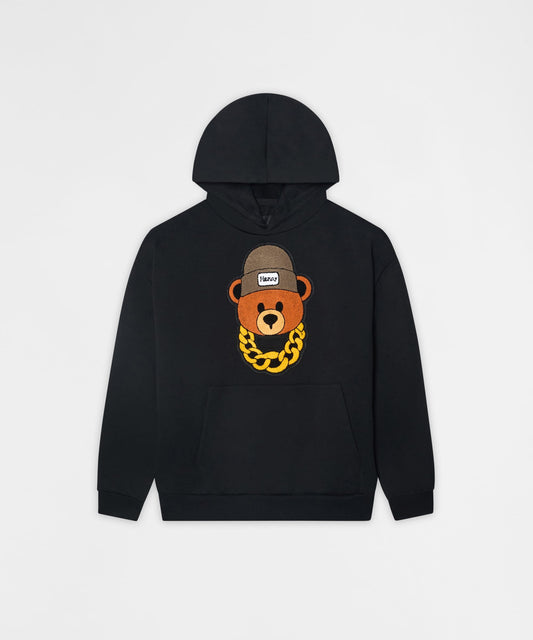 Henry Bear Chenille Hoodie - Black | Reason Clothing Premium