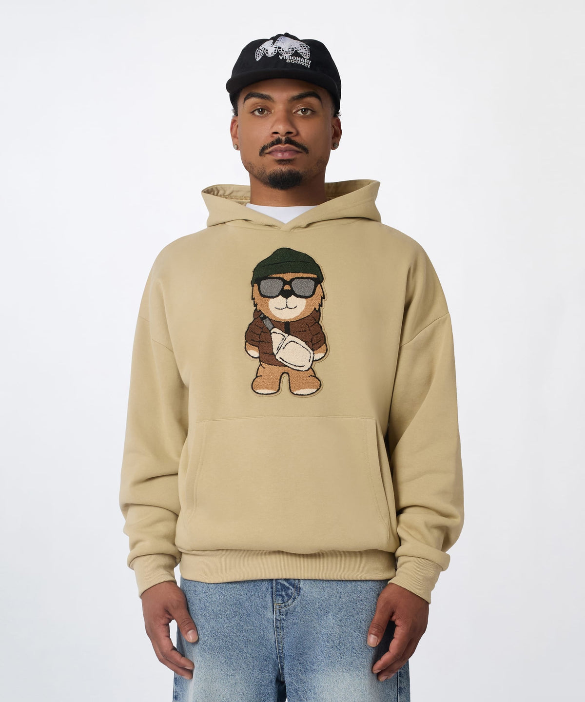 Outwear Bear Chenille Hoodie - Khaki | Reason Clothing Trending