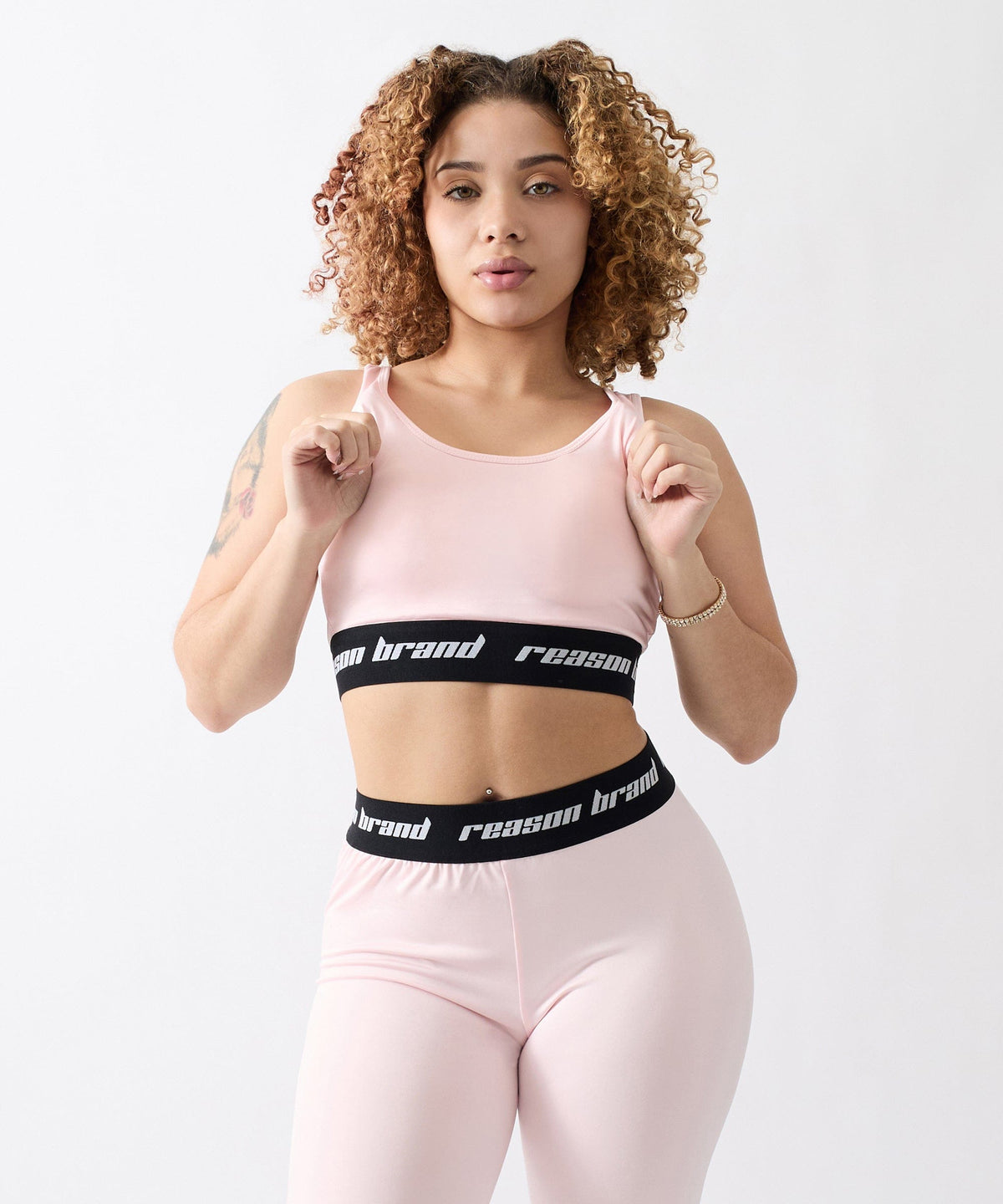 Blush Women's Sports Bra - Pink | Reason Clothing Signature