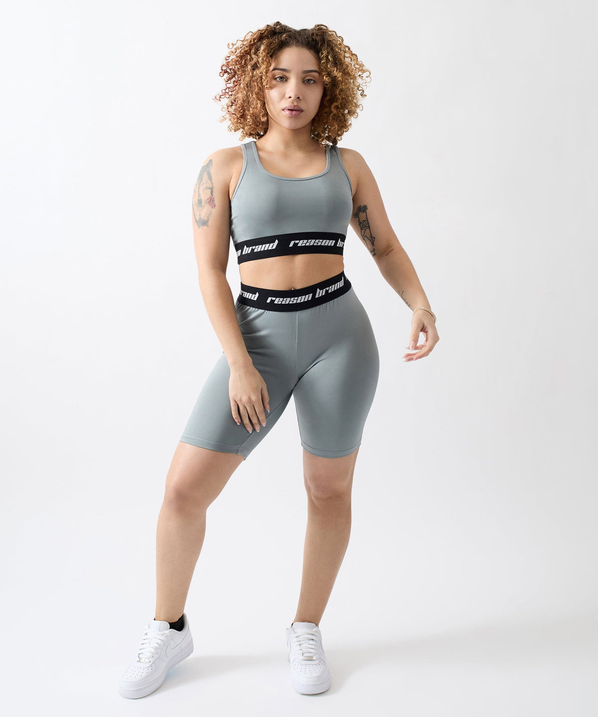 Cara Women's Biker Shorts - Grey | Reason Clothing Premium