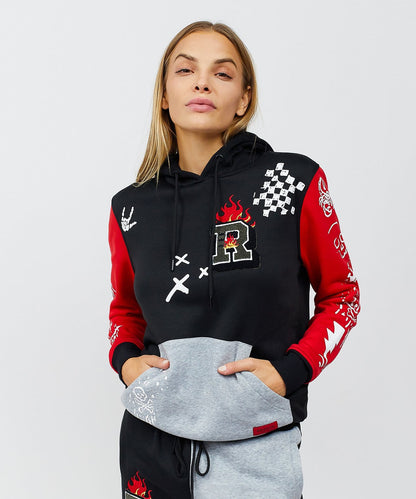 Princeton Women's Graphic Pull-Over Long Sleeve Hoodie - Black | Reason Clothing Essential