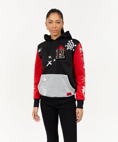 Princeton Women's Graphic Pull-Over Long Sleeve Hoodie - Black | Reason Clothing Essential