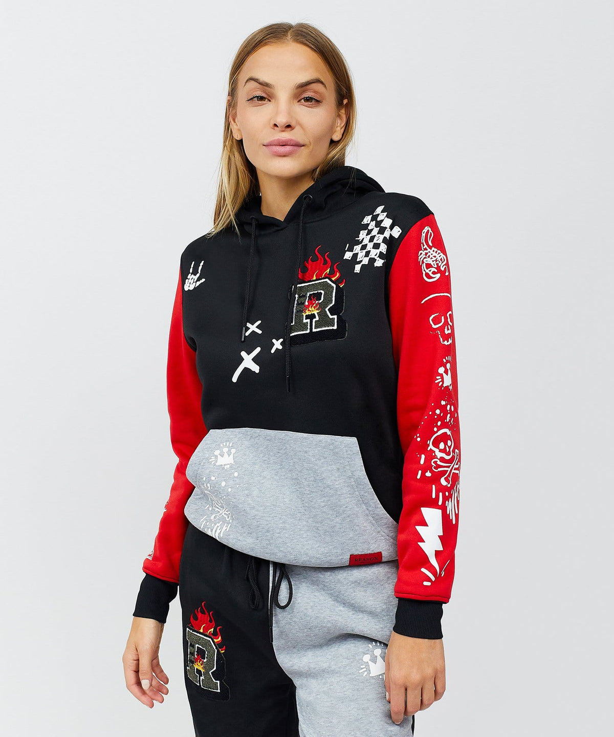 Princeton Women's Graphic Pull-Over Long Sleeve Hoodie - Black | Reason Clothing Essential