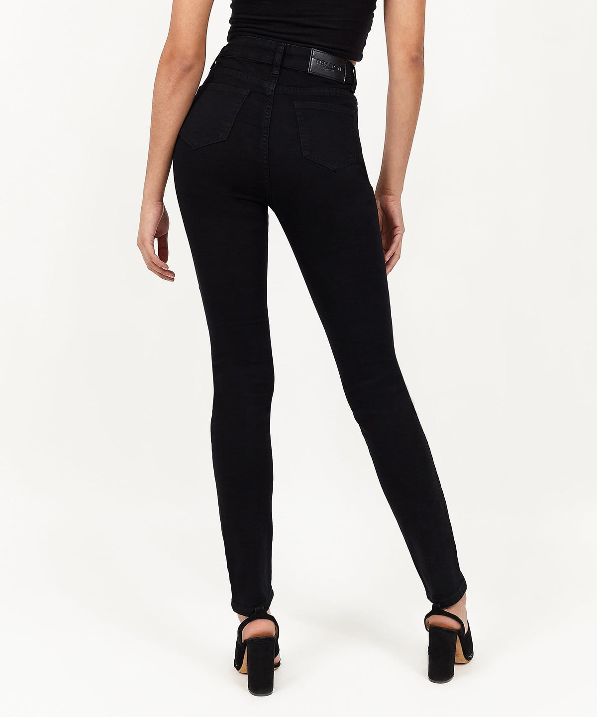 Evelyn Women's High-Waist Super Skinny Jeans - Black | Reason Clothing Deals