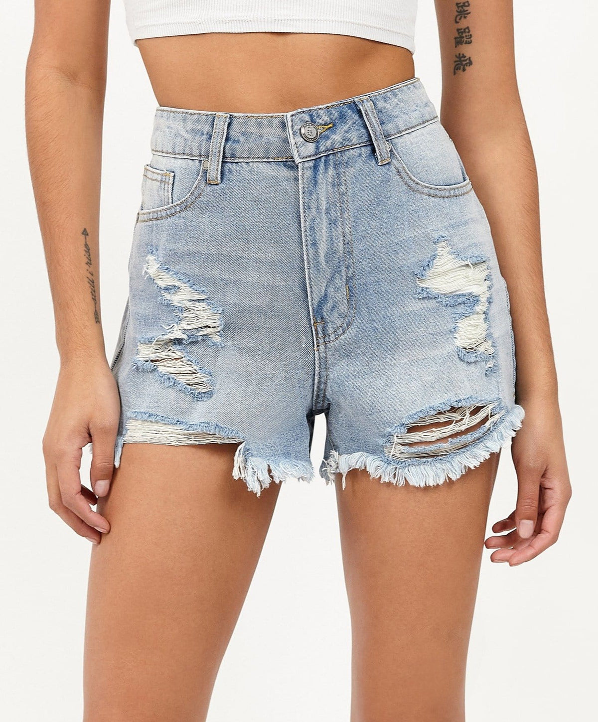 Womens Ella Denim Shorts | Reason Clothing Best Seller