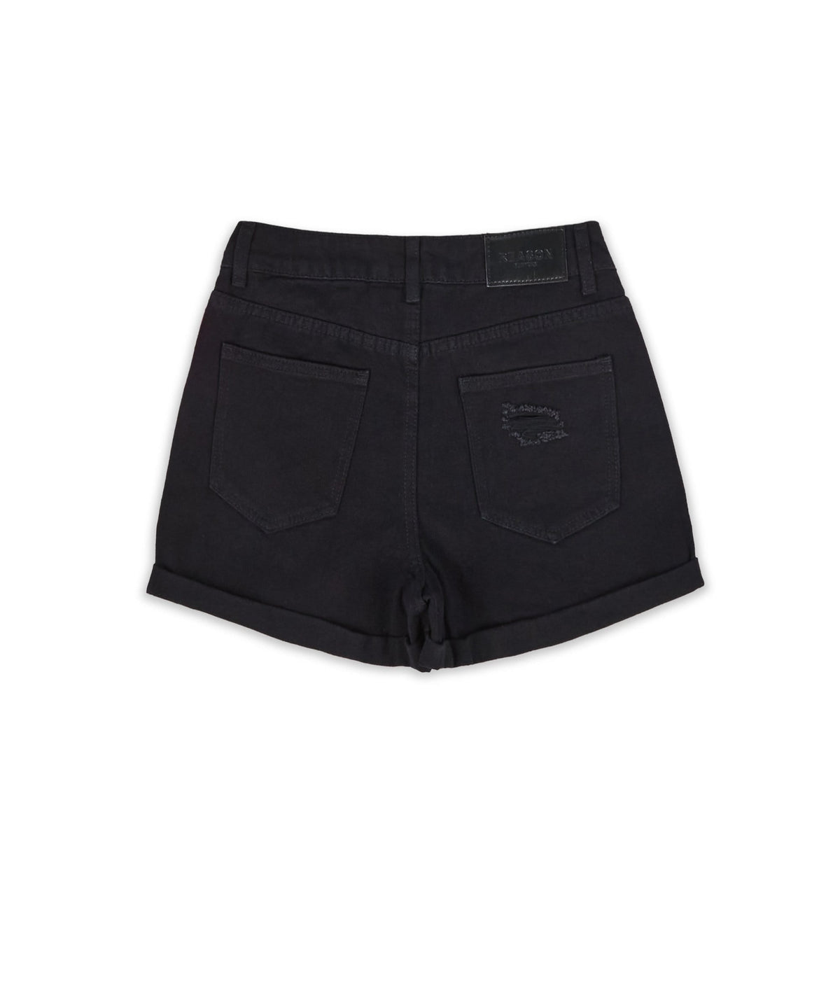 After Hours Women's Distressed Denim Shorts - Black | Reason Clothing Special Offer