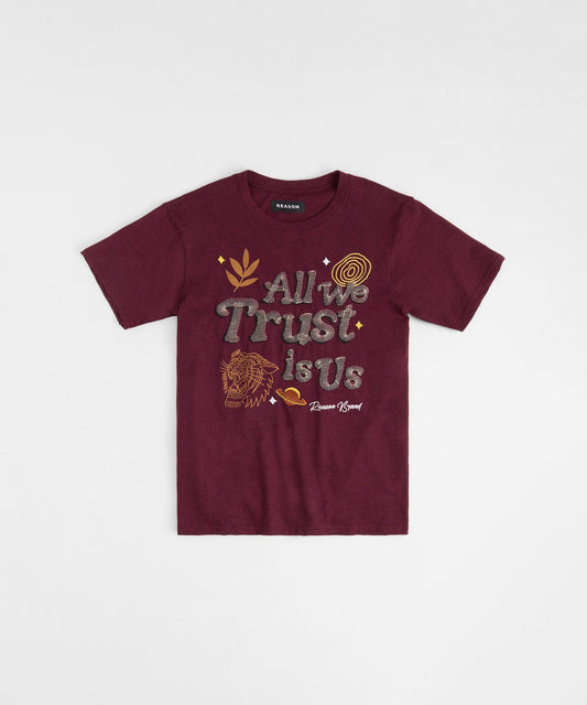 Kids Trust Short Sleeve Tee - Brown | Reason Clothing Trusted